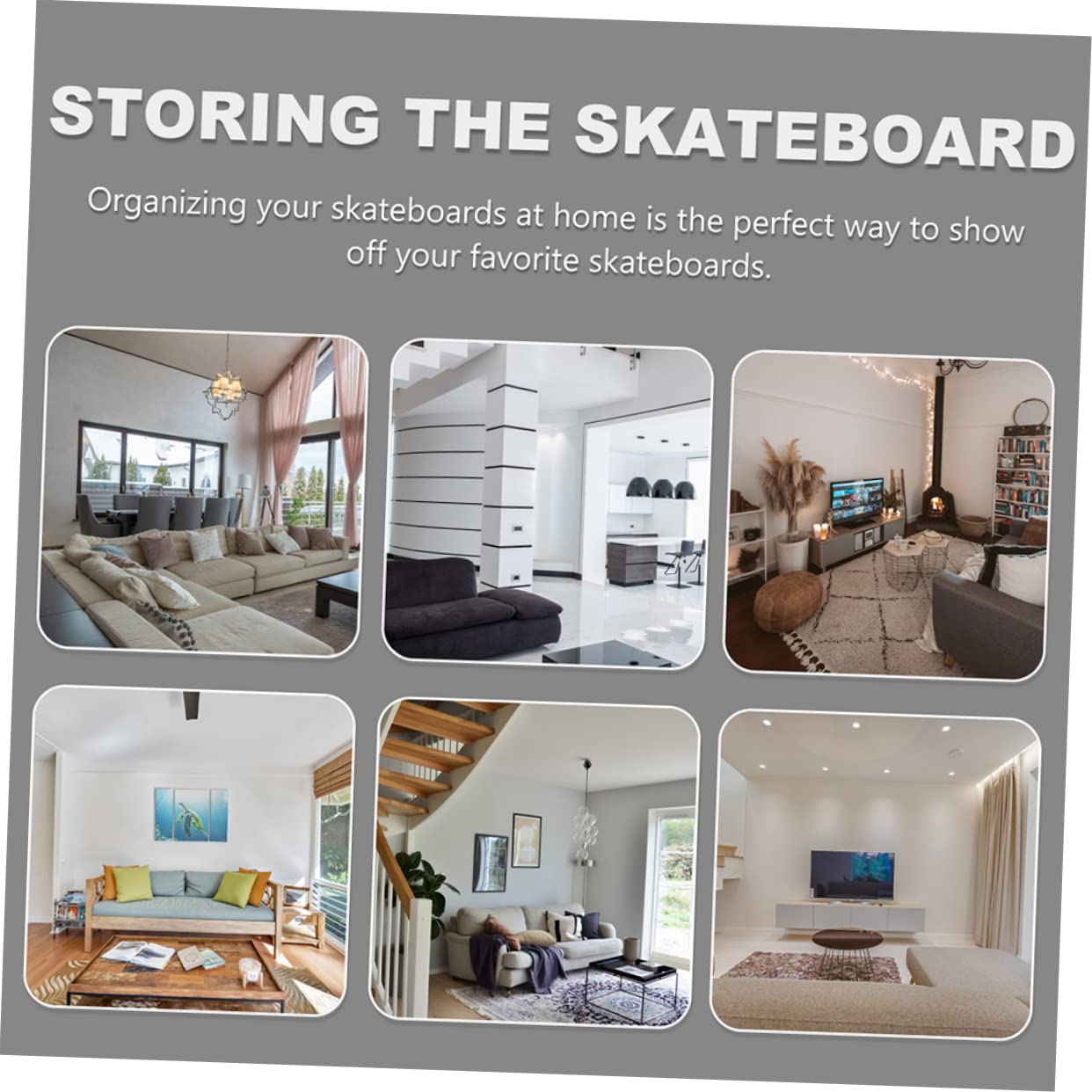 POPETPOP Skateboard Accessory 1 Set Rack Shelf Home Office Storage Wall Mount for Snowboard