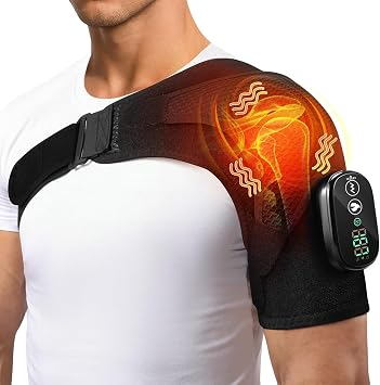 Shoulder Heating Pad & Massager, Shoulder Wrap Brace Massager with Heat