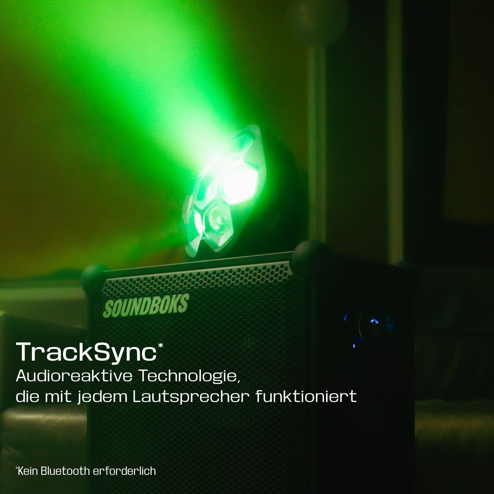SOUNDBOKS Lightboks Tragbares Partylicht, Kompatibel mit allen Lautsprechern, Musikgesteuertes Licht Audio-reaktiv mit App-Steuerung, IP65 Wasserdicht, TeamUp-Verbindung Ideal für Outdoor & Events.