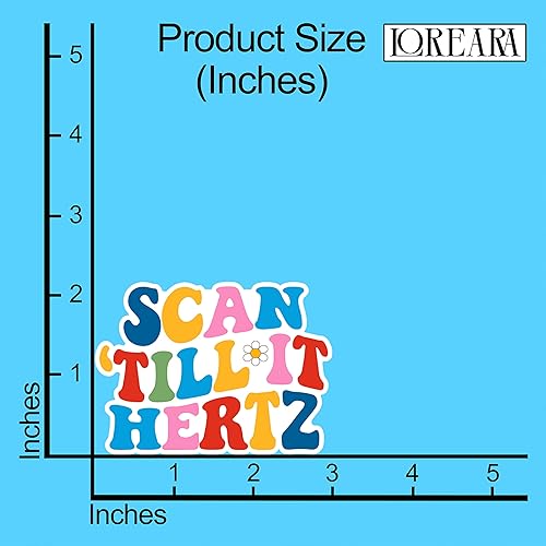 Miniatura 4 de (3 piezas) Scan Till It Hertz - Calcomanías divertidas de tecnología de ultrasonido, calcomanías retro humorísticas para decorar calcomanías de