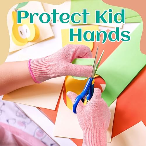 Miniatura 9 de Evridwear Guantes resistentes a cortes para niños de 10 a 13 años, guantes de corte de protección de nivel 5, de grado alimenticio para cocinar,