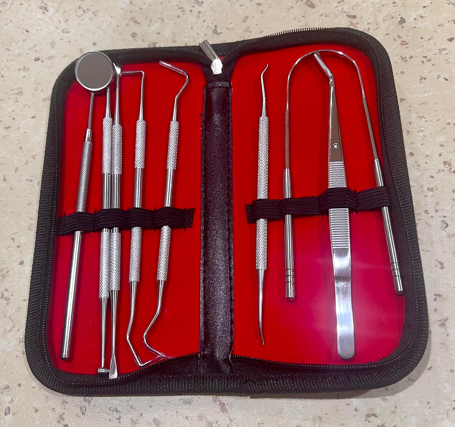 MOTYYA Dental Tools 8pcs, Professional Teeth Hygiene Kit Stainless