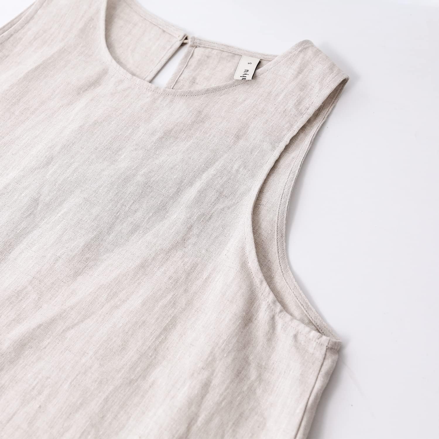 Amazhiyu Women’s 100% Linen High Low Midi Dress with Pockets for Summer Casual Flowy Dresses - Image 4