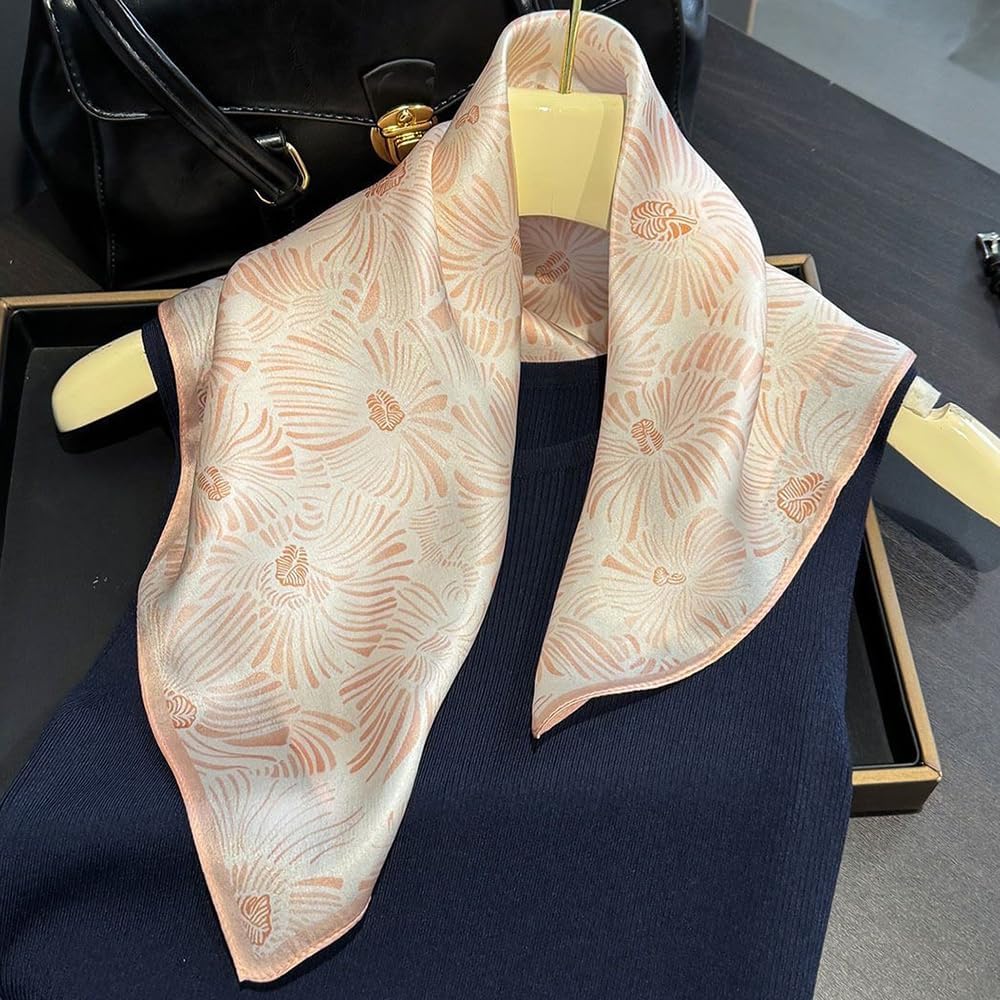 100% Silk Scarfs for Women Men 21" Square Satin Scarf for Hair Neckerchief image 4