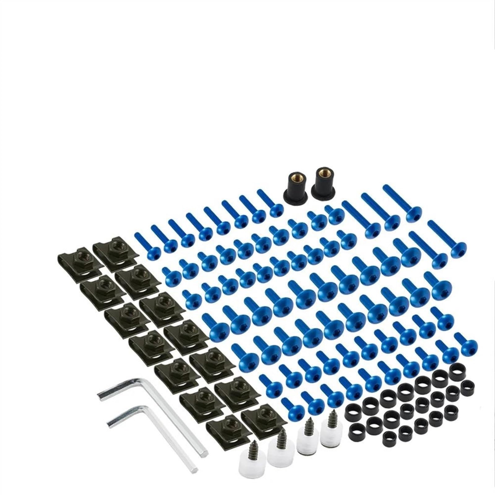 155PCS Motorcycle Body Fairing Bolts CNC Screws For GSXR GSX-R 600 750 1000 GSX R K1 K2 K3 K4 K5 K6 K7 K8 K9 CNC Alloy(Blu)