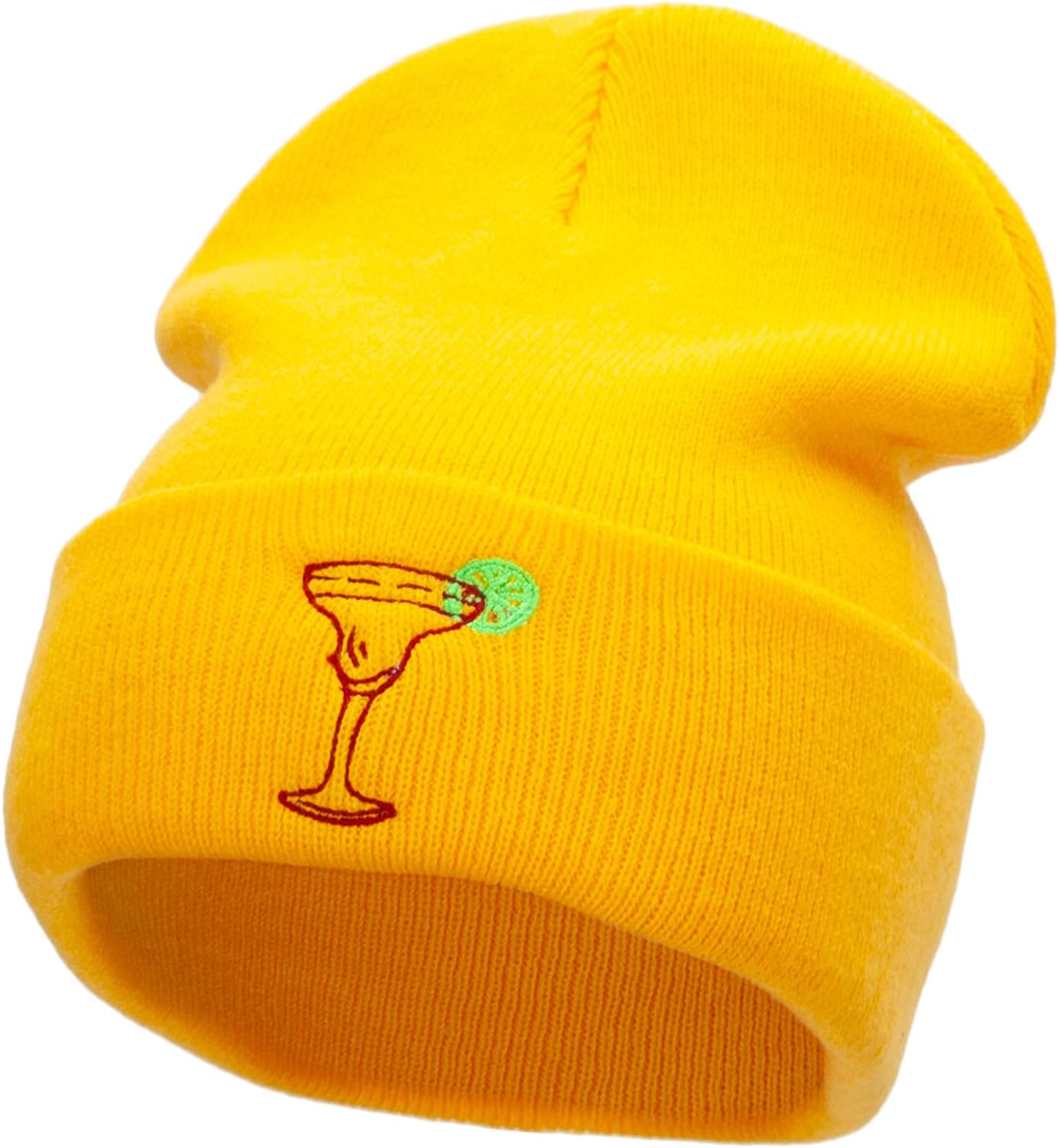 e4Hats.com La Margarita Embroidered 12 Inch Long Knitted Beanie