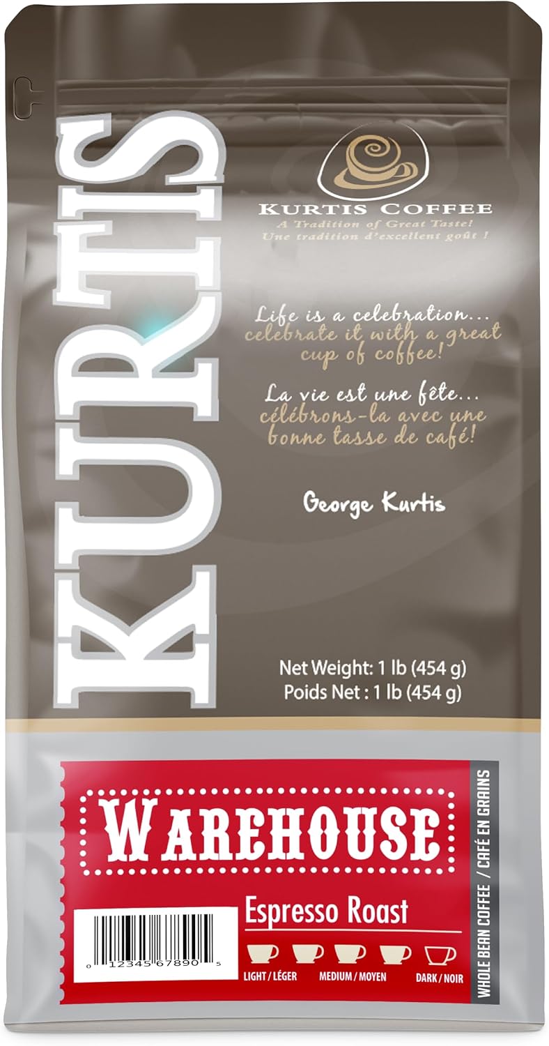 Kurtis Coffee Company - Warehouse Espresso | Whole Bean Coffee | Roasted in Toronto, Ontario | 454g / 1lb