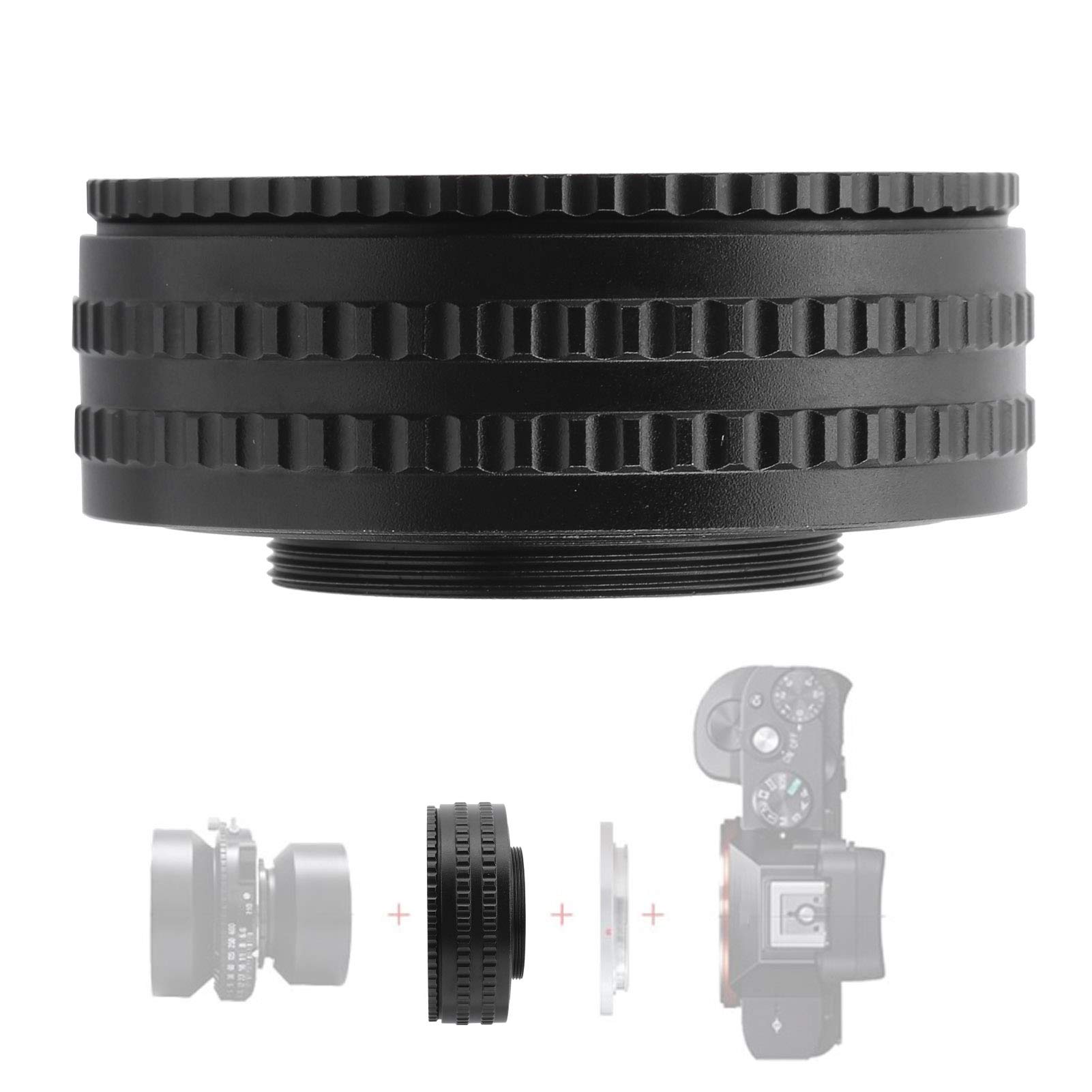 Kamera Fokussier Helicoid AdapterM52 auf M42 Einstellbarer Fokussierungs Helikoid Adapter 25-55mm Längenverstellbarer Fokussier Helicoid Ring Makro-Verlängerungsrohr für Makrofotografie