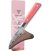 Bird Beak Paring Knife 3.5 Inch, Professional Kitchen Peeling Knife, Ultra Sharp Damascus Powder Steel with Full-tang Resin Handle, SHENG Series