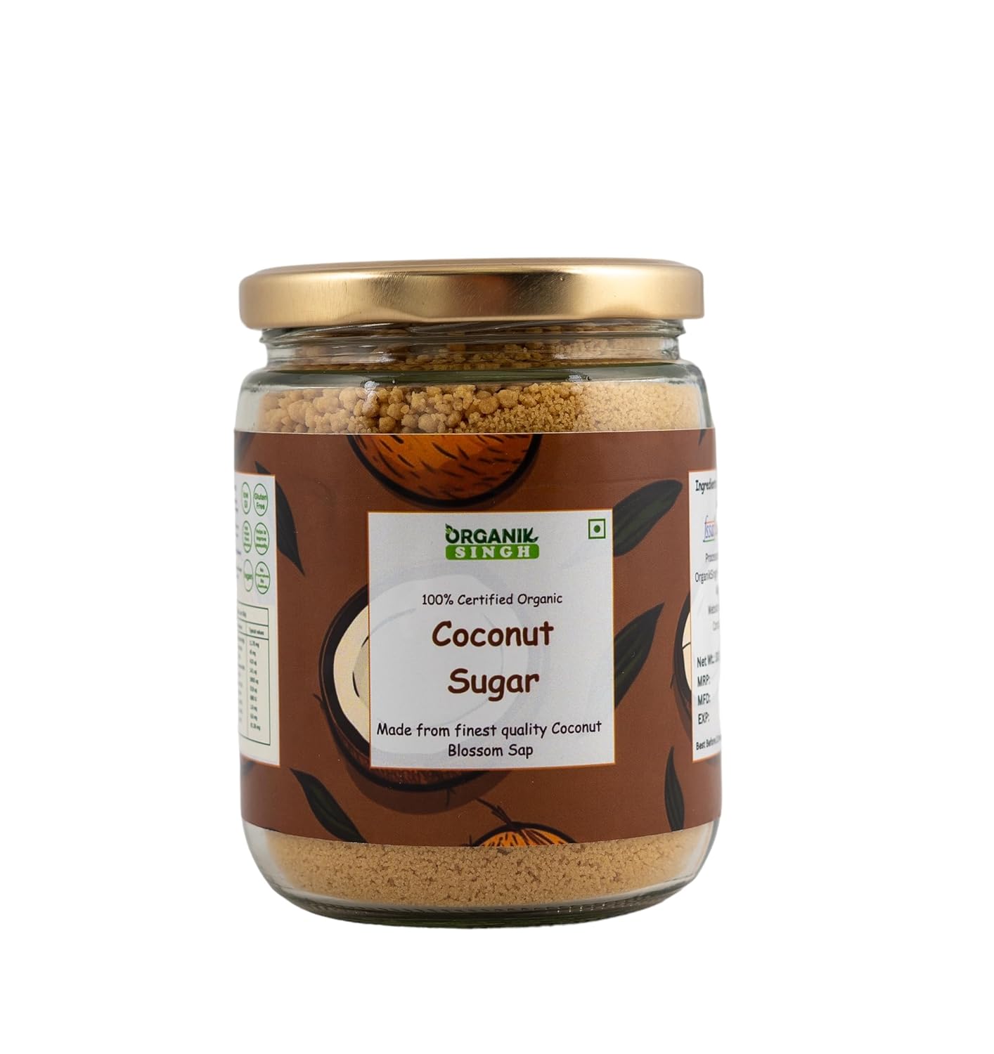 Organik Singh Coconut Sap Sugar Certified Organic Low GI coconut