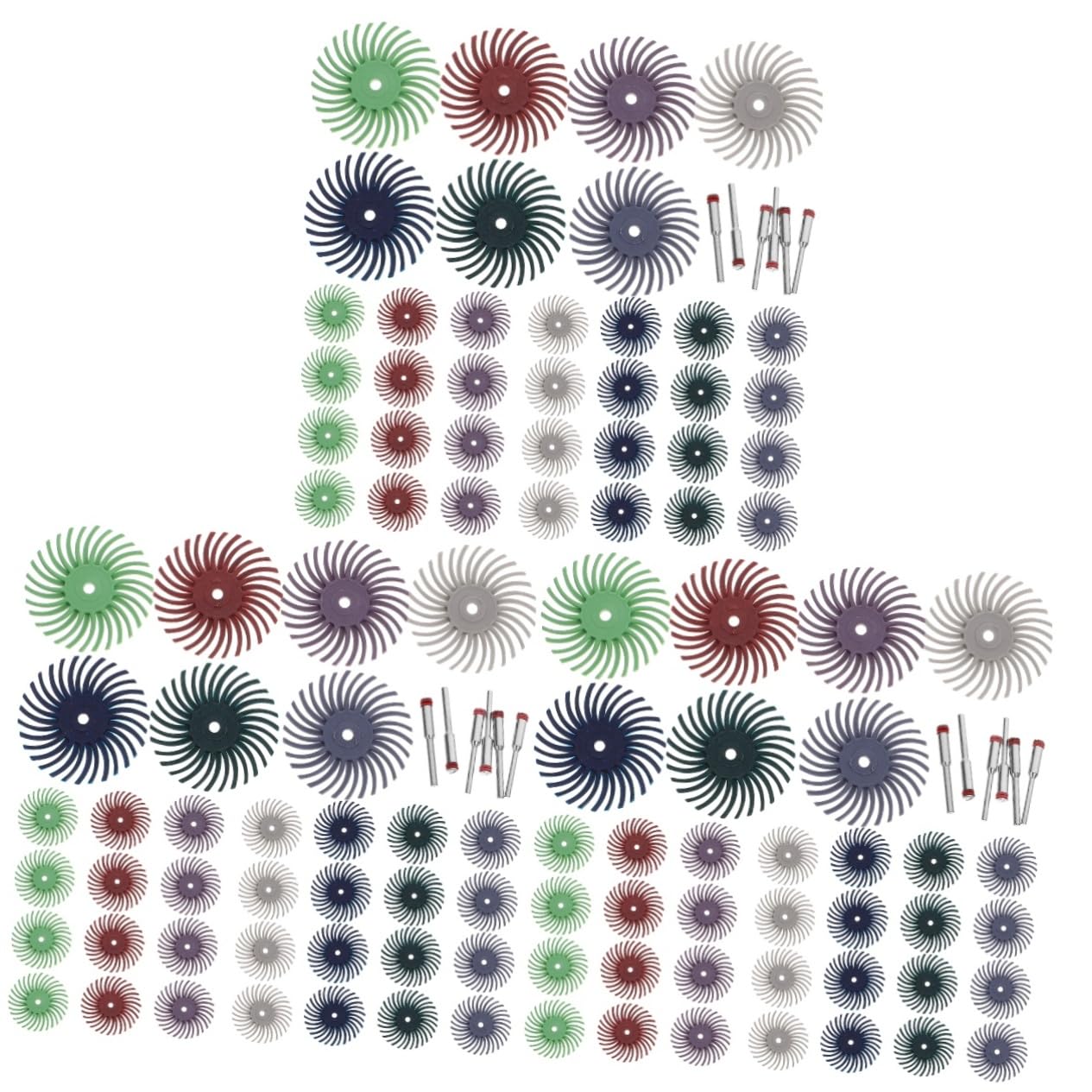 3sets Bristle Polishing Discs for Drill Abrasive Bristle Brush Wheel Polishing Discs for Jewelry Making