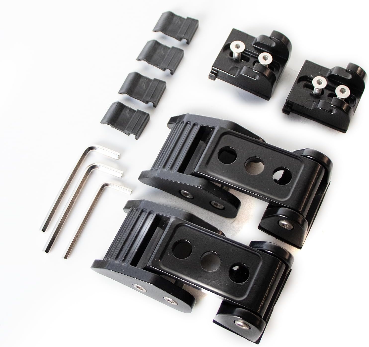 Hood Latches Aluminum Hood Catch Kits for Jeep Wrangler JK/JKU 2007-2018, JL JLU 2018-2024 & Jeep Gladiator JT 2020-2024 Latch Locking