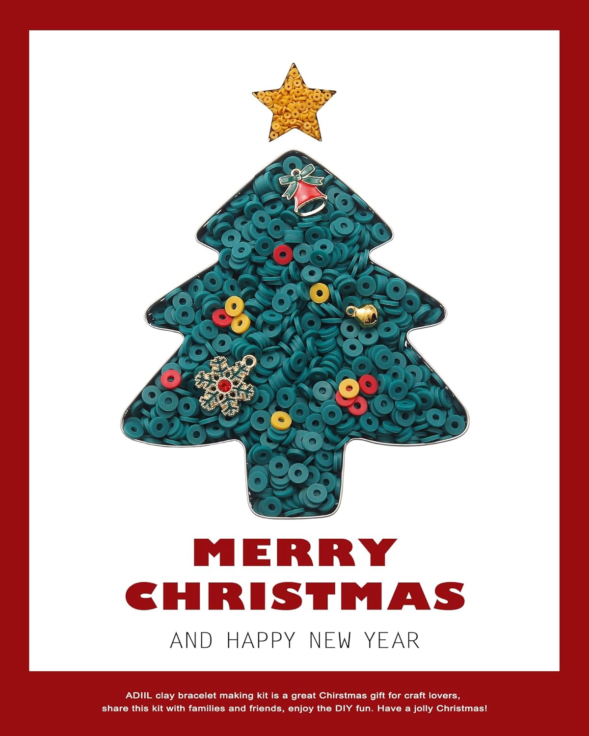 ADIIL 7200pcs Clay Beads Bracelet Making Kit, 6mm Polymer Heishi Beads for Jewelry Making, Friendship Bracelet Kit Birthday Gift for Adults Christmas - Image 2