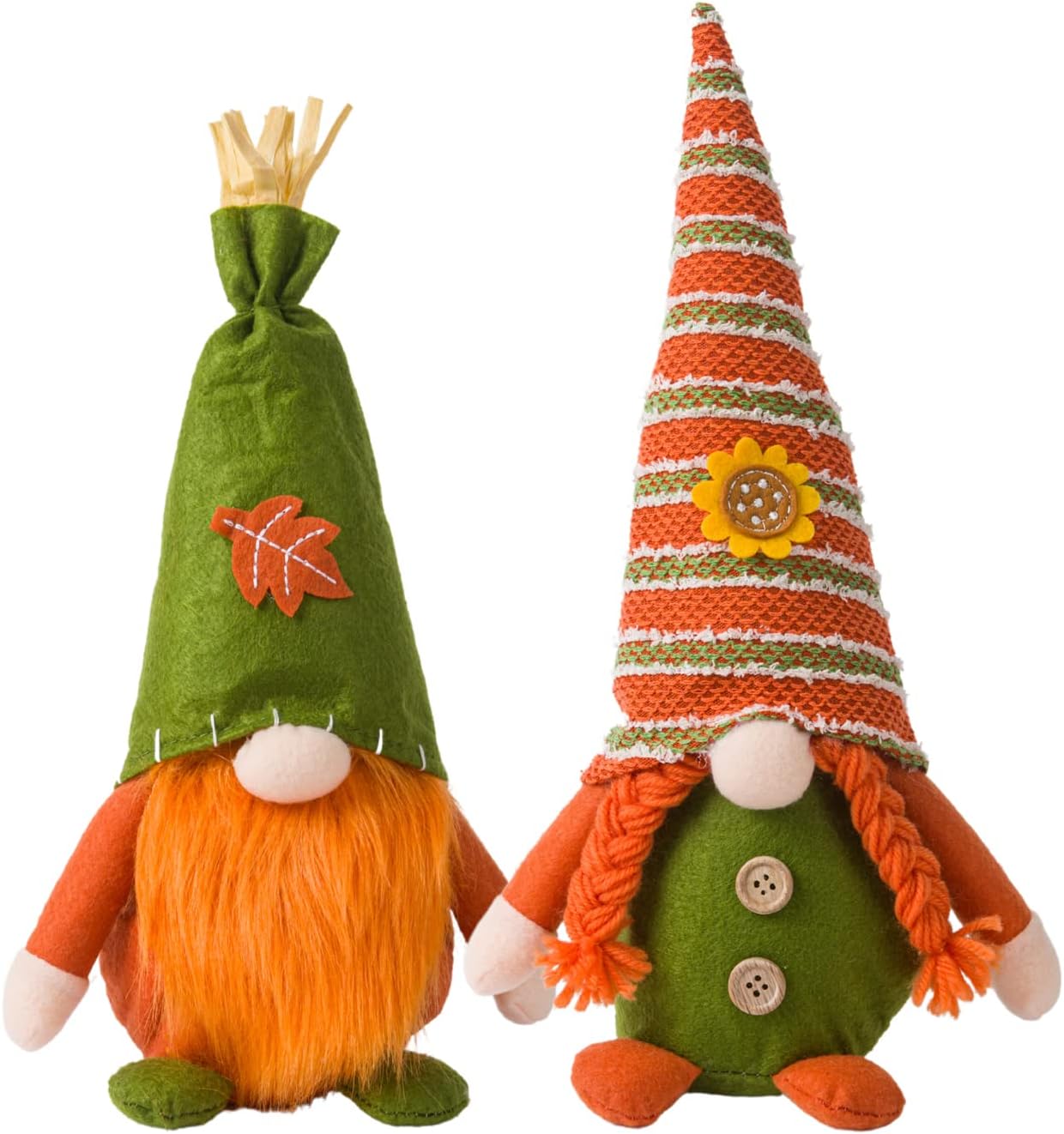 BOELRY Thanksgiving Gnomes Plush Decoration, 2pcs Gnome Decor Elf Ornament Rudolph