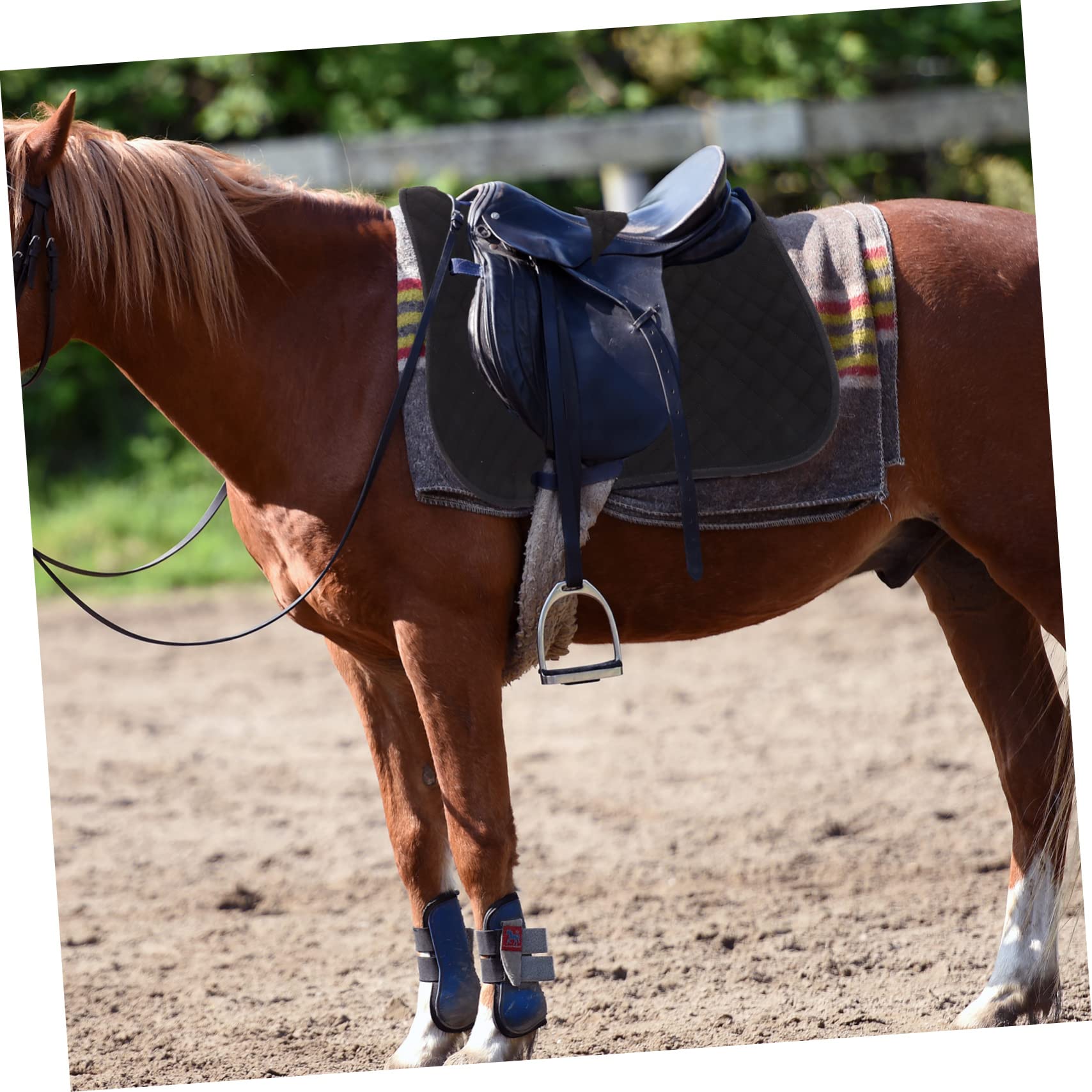 Almohadilla de Asiento para Caballo Antideslizante Negra 1 Pieza | Eva, Algodón y Poliéster, Fácil de Instalar y Retirar, Alta Resistencia, Experiencia Cómoda al Montar
