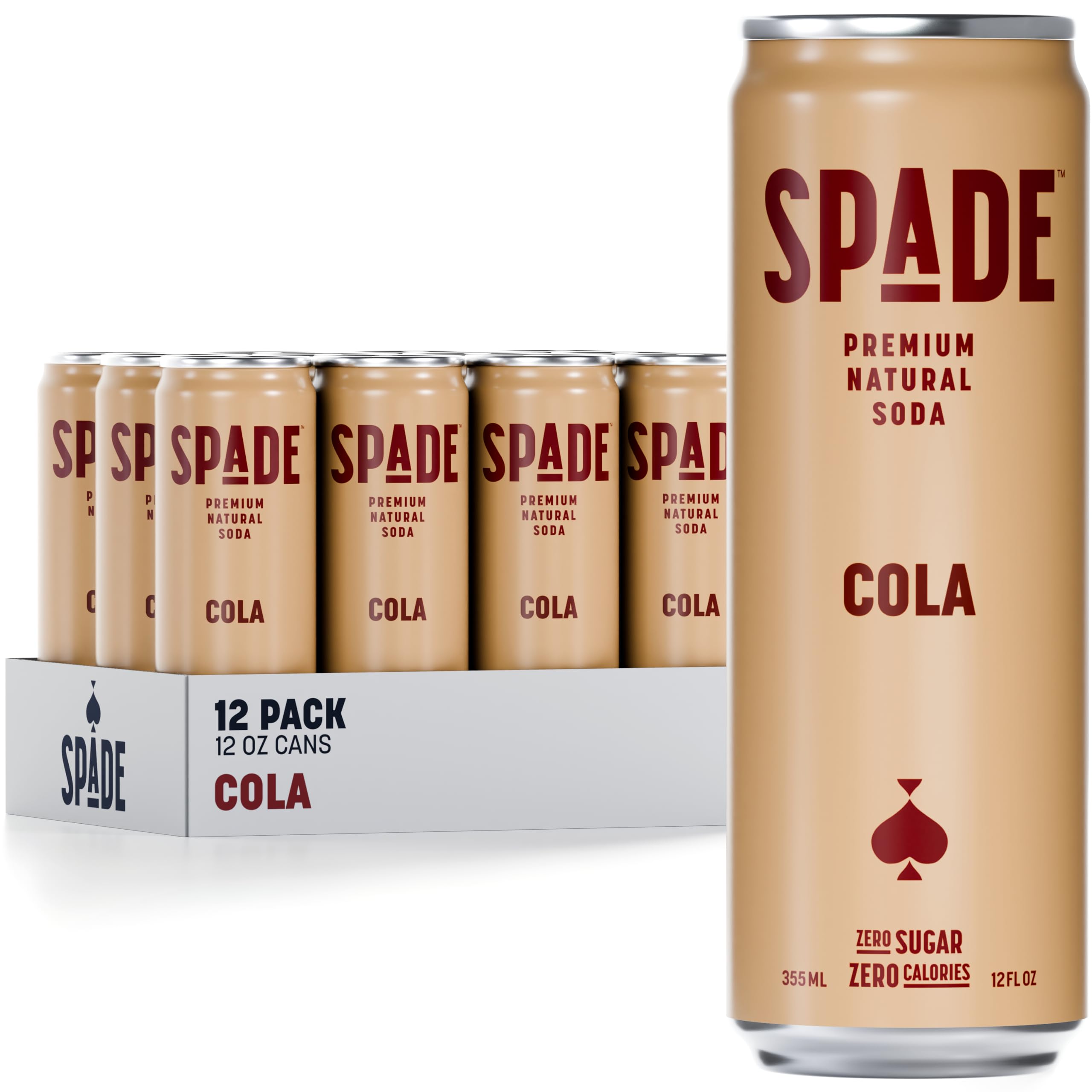 Amazon.com : Spade Soda Cola 12 Pack, Premium All-Natural, No