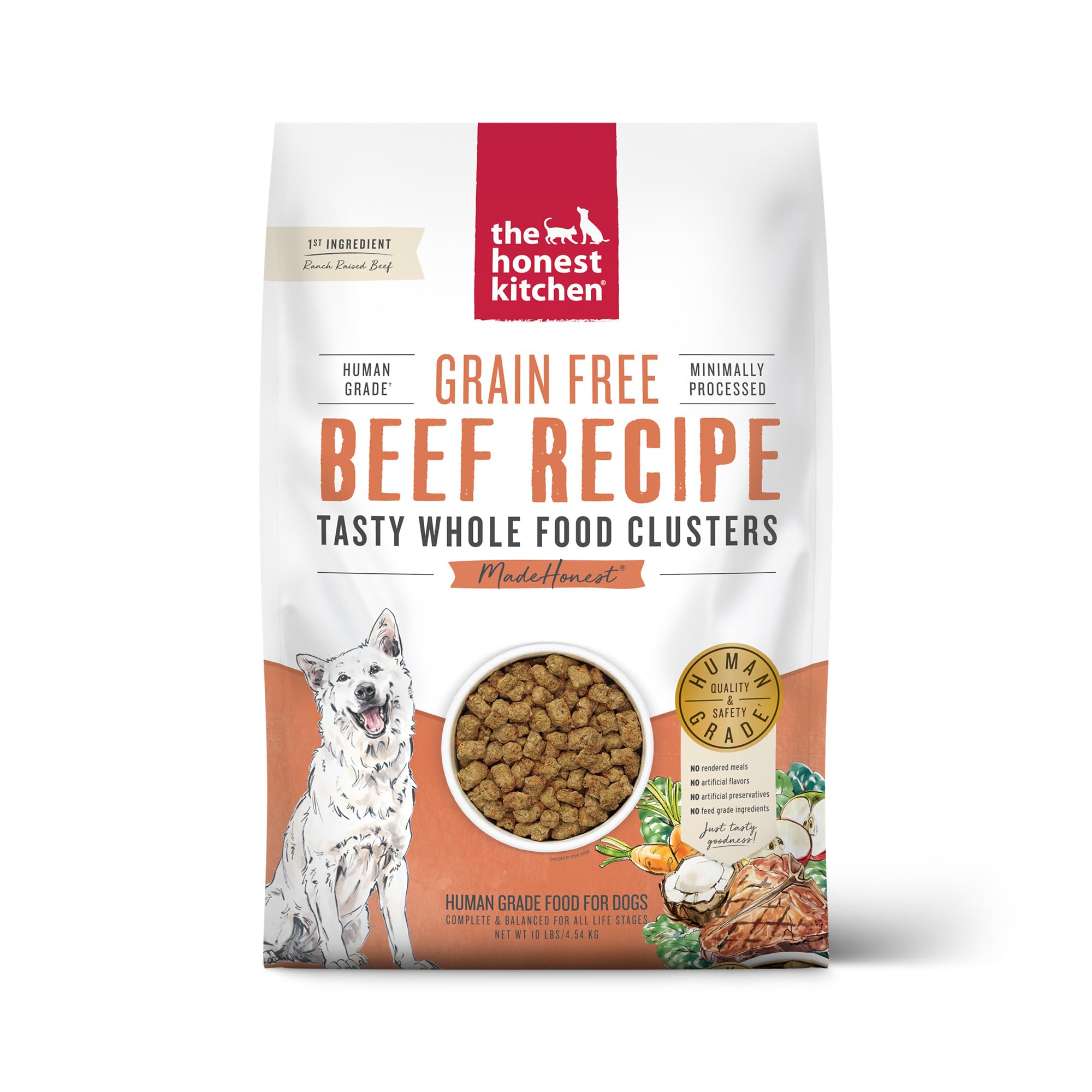 The Honest Kitchen Whole Food Clusters Dog Whole Grain Beef & Oat 10 lb Bag