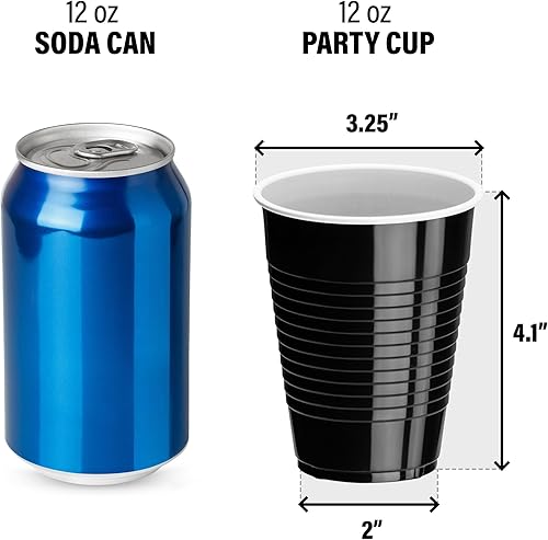 Miniatura 2 de DecorRack - Vasos desechables y reutilizables de 12 onzas para fiestas de cumpleaños, despedidas de soltera, campamentos, eventos en interiores y al