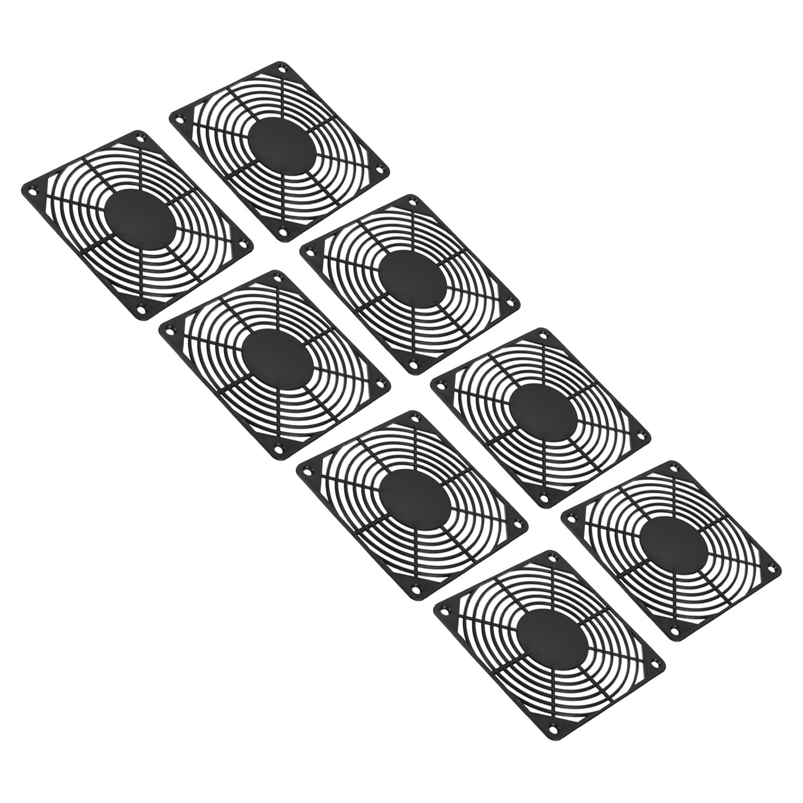 PATIKIL 120mm Ventola Filtro, 8pz ABS Plastica Ventilatore Griglia Protezione Protezione per Ventola Protezione Copertina Fai-da-Te, Nera