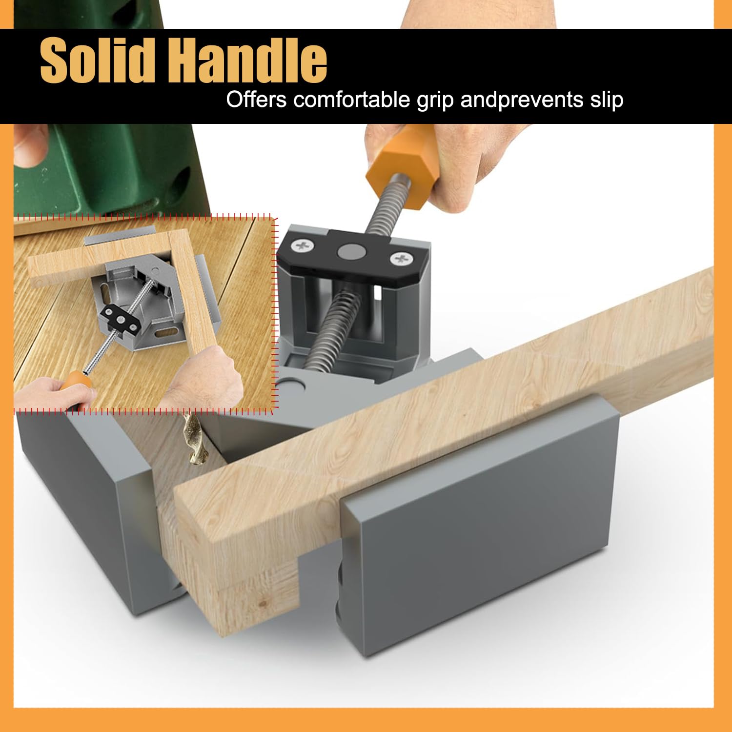 4 Pcs Serre Joint Angle 90 °, Etau D'angle Alliage d'Aluminium, Pince de Soudage d'angle avec Mâchoire Pivotante Réglable, pour Outils Menuisier, Soudage de Charpentier Gris (4 pcs)