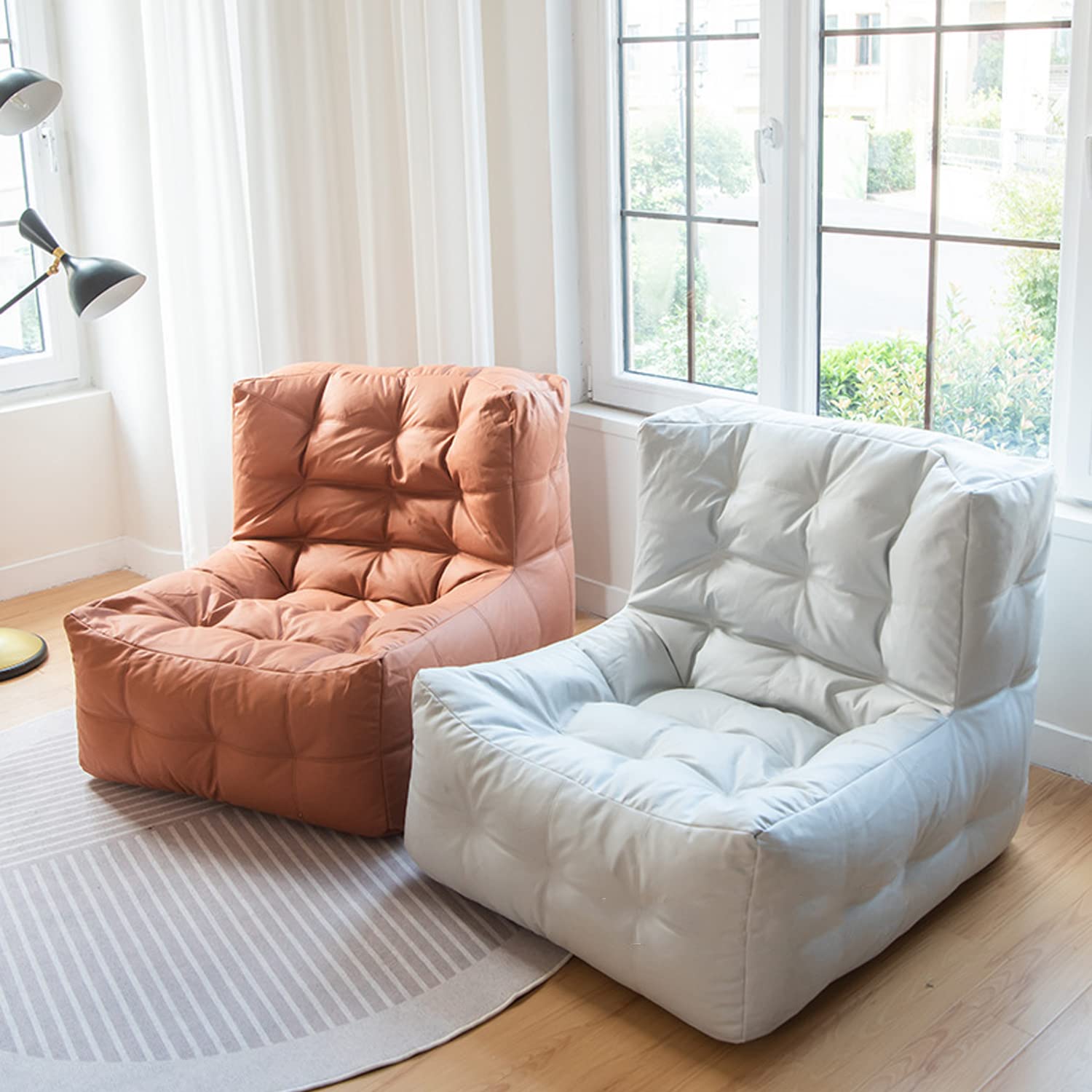 Fauteuil de Sol rembourré Facile Bean Bag Chair (sans Rembourrage) siège Adulte canapé canapé canapé canapé canapé canapé Meuble Chaise de Sol Chaise de Support de Dossier Gray