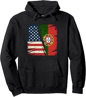 Portuguese American Flag Portugal Usa Pullover Hoodie