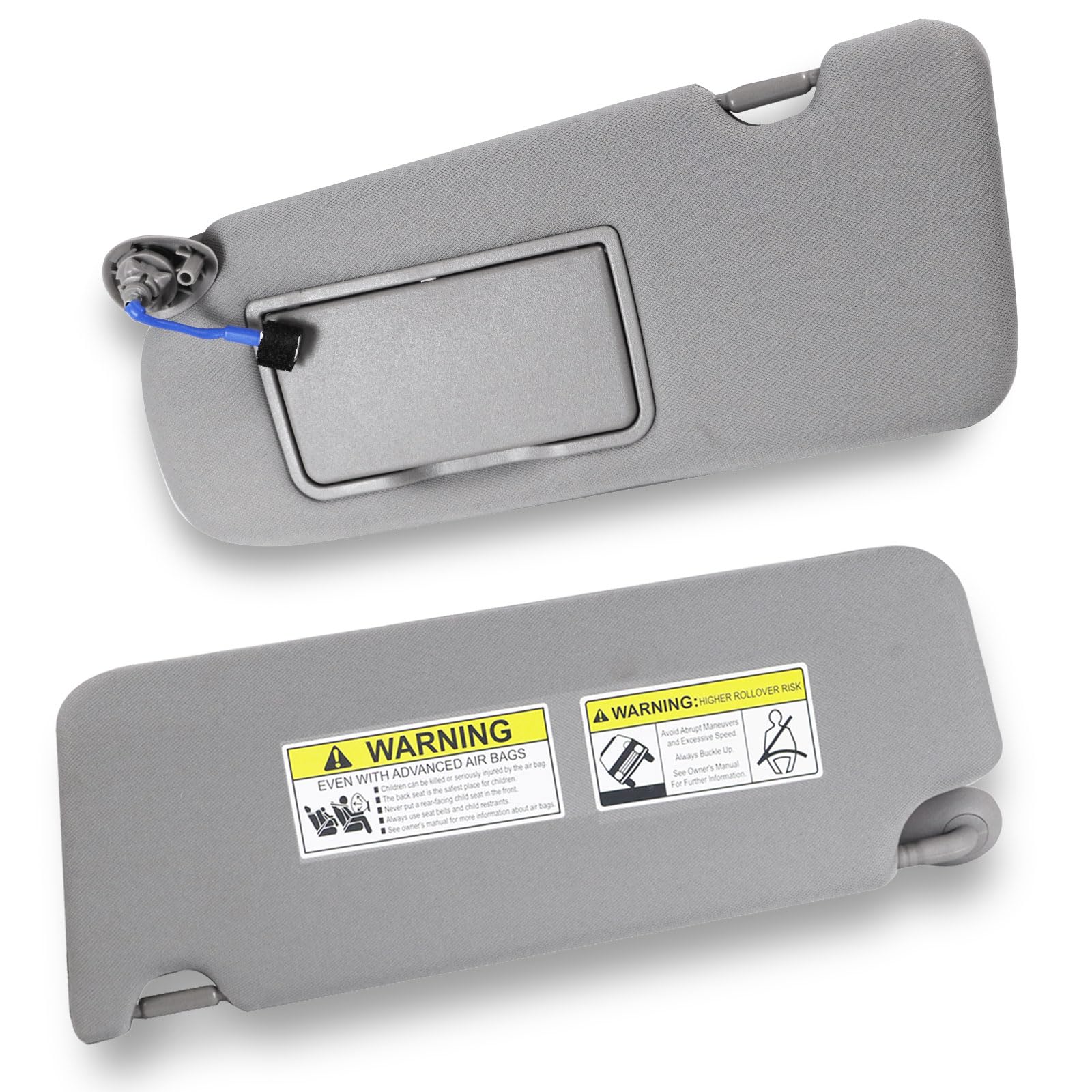 Nakuuly Sun Visor Gray Compatible with Honda CRV 2017 2018 2019 2020 2021 2022 Sunvisor with Vanity Light with Mirror Replaces # 83280-TLA-A12ZB 83230