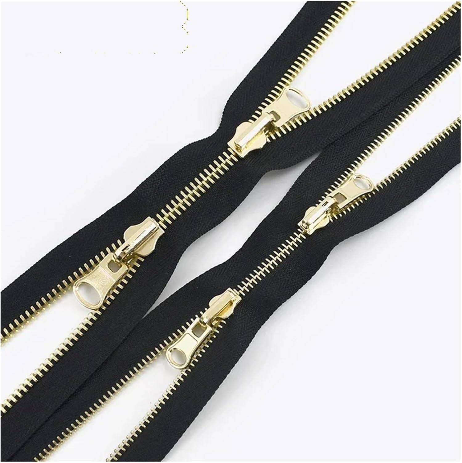 2pcs 5# 8# 70-100cm Open-End Rotary Metal Zipper Slider Double Sided Reversible Zippers Jacket Sewing Zip Repair Accessories(BlackSilver,80cm,No8)