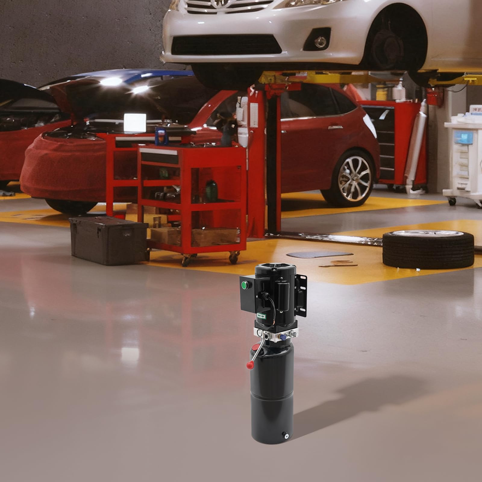 Bomba hidráulica de 220 V, 2,2 kW, 4,6 l/min, caudal de 2850 rpm, bomba electrohidráulica, agregado hidráulico, para ascensores, carretillas elevadoras, color negro