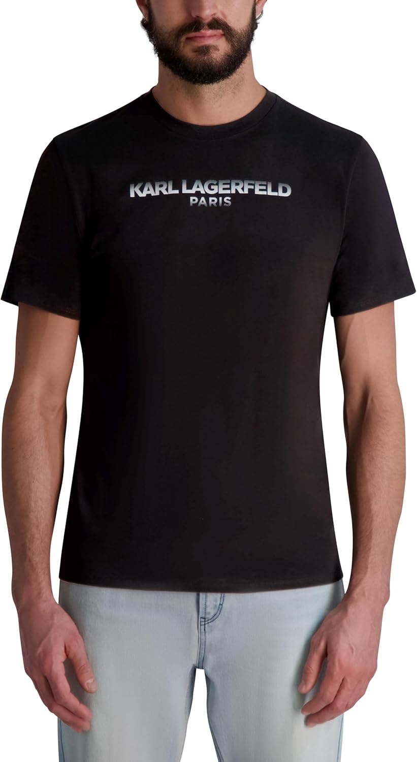 Karl Lagerfeld Men's Short Sleeve Crewneck Karl Logo T-Shirt