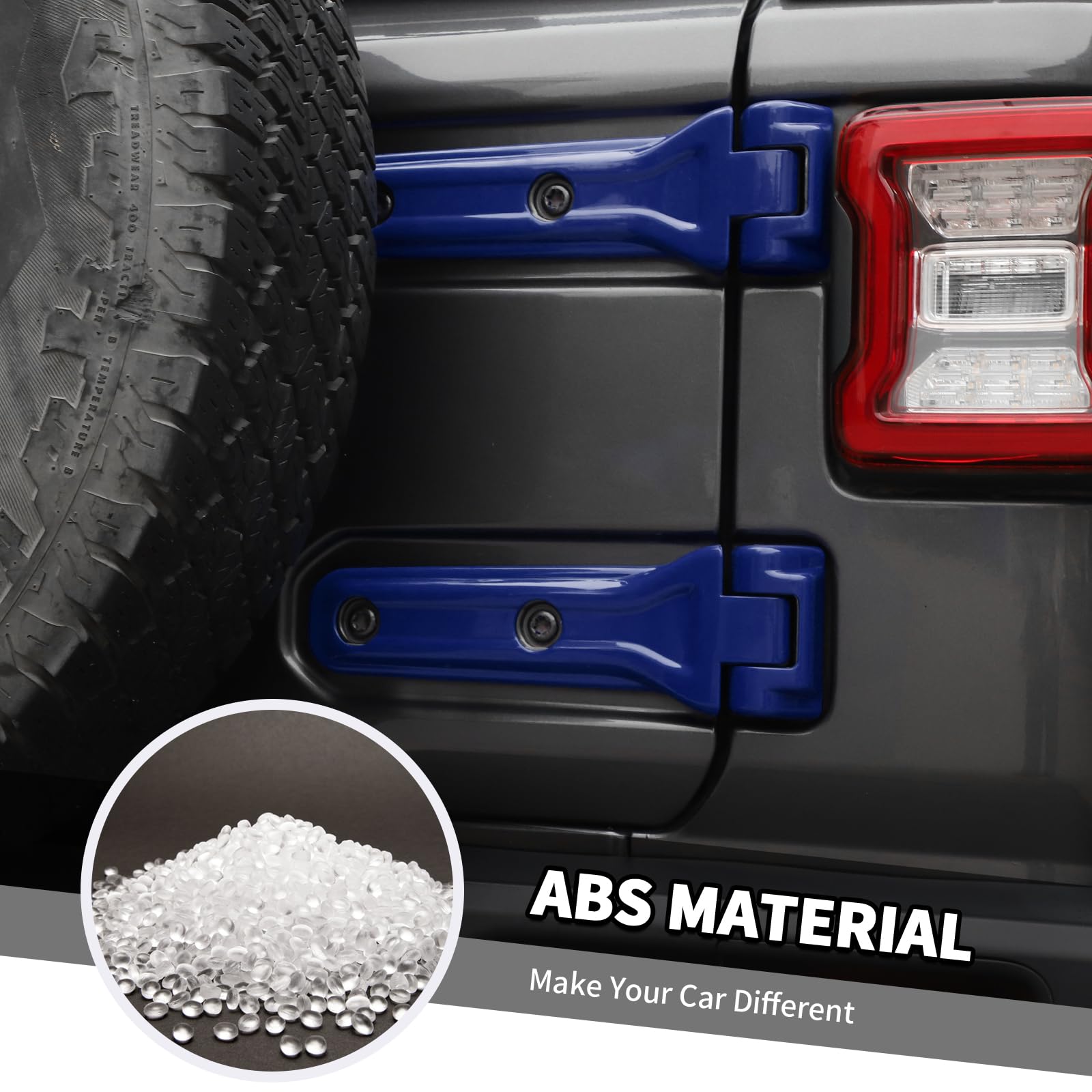 Jeep Wrangler Door Handle, Door Hinge, Hood Hinge And Tailgate Hinge Cover Kit Chrome Szzt06113