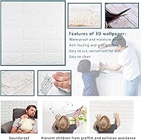 Vista 53 de 20 paneles de pared 3D plateados, cobertura de 29 pies cuadrados, adhesivo imprimible con paneles de pared de espuma de polietileno autoadhesivos