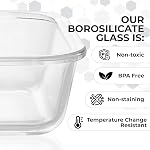 Zulay Kitchen 12 Pack Glass Meal Prep Containers with Lids - Airtight, Premium Borosilicate Glass Food Storage Containers - Lunch Tupperware Box - Microwave, Freezer & Oven Safe, BPA Free - Gray