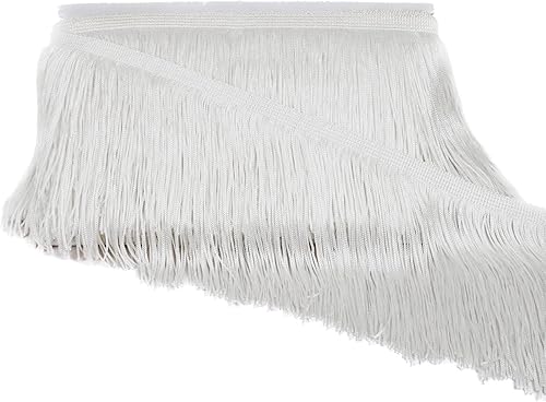 Miniatura 29 de Ribete de flecos de cadeneta de 10 yardas x 4 pulgadas, adornos de tela, costura de borla para decoración de bricolaje, accesorios de ropa, vestido