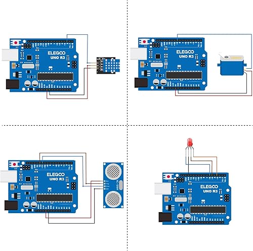 Vista 4 de Kit inicial completo para Arduino Uno R3 con tutorial (63 artículos) de Elegoo