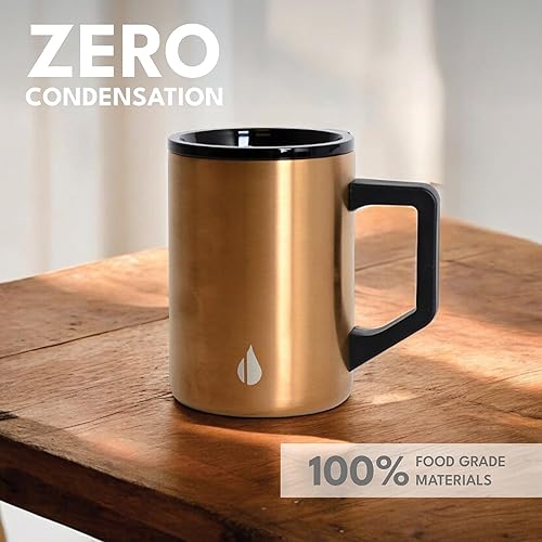 Miniatura 6 de Elemental Taza de café aislada  Taza de viaje Summit de acero inoxidable de triple pared para bebidas calientes y frías  Taza de café térmica con
