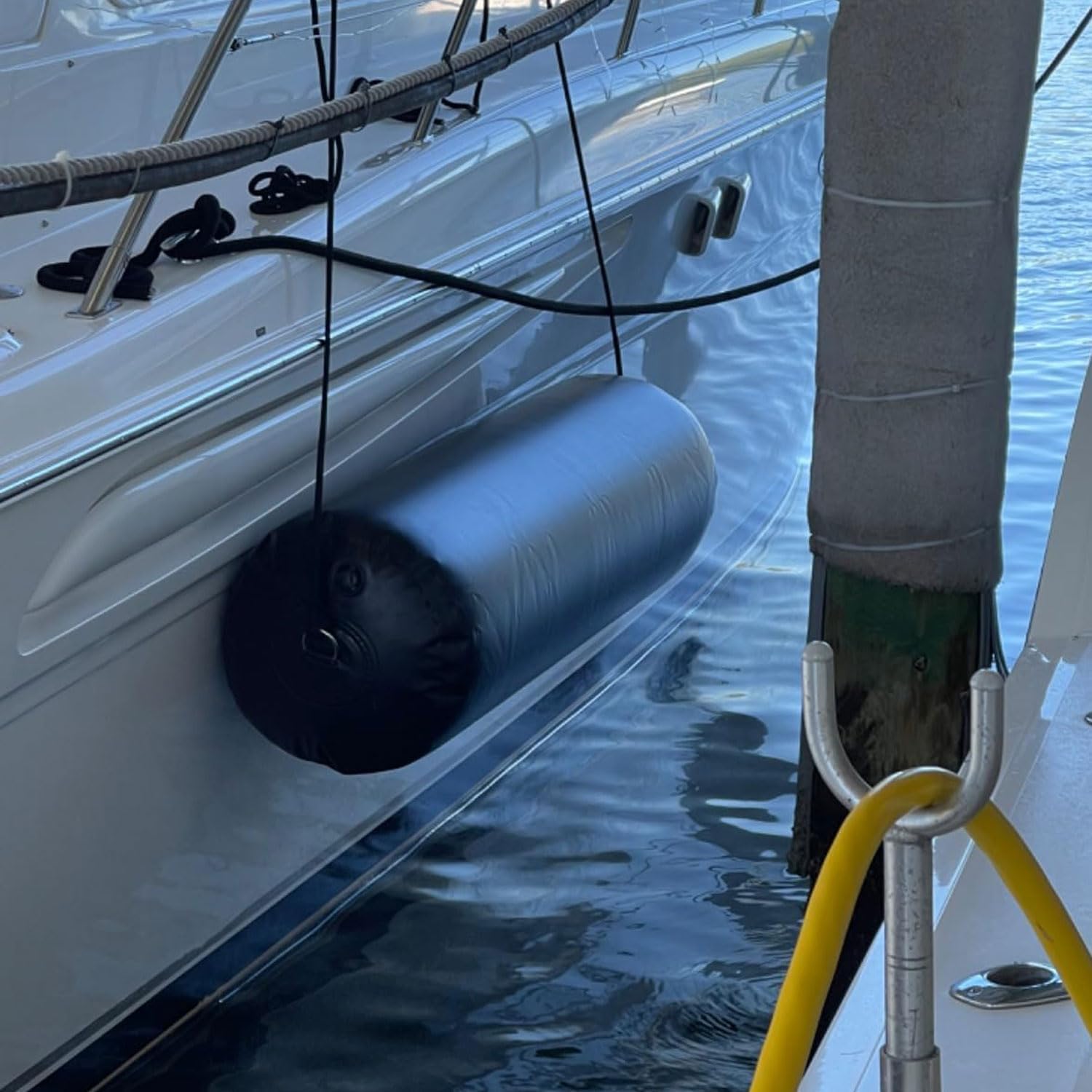 Heavy Duty Inflatable Boat Fender - Marine Grade UV Resistant PVC Bumpers for Docking & Hull Protection