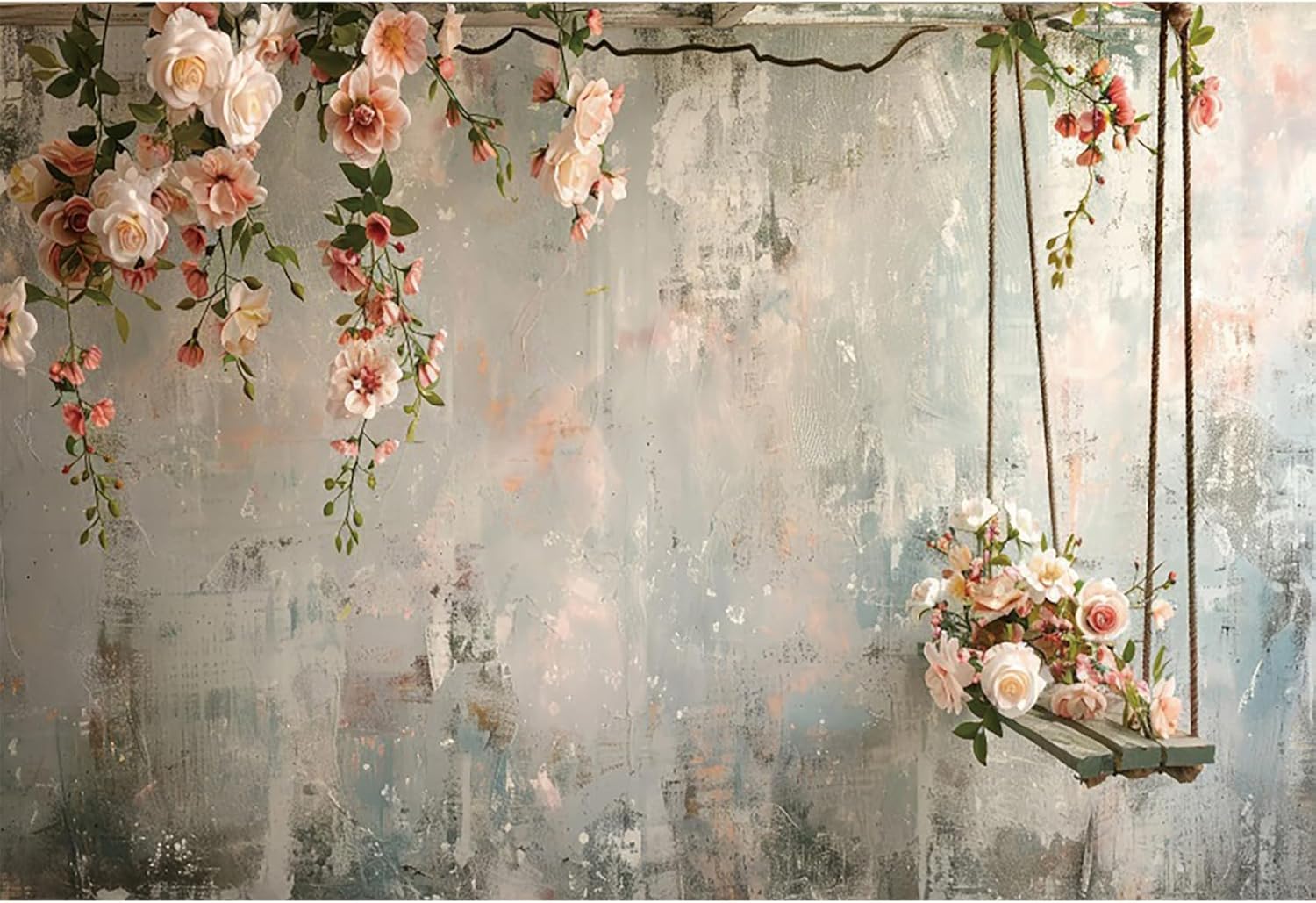 Baocicco 10x8ft Flowers Wall Photography Background Butterfly Spring Floral Botanical Banner Backdrop Vintage Wedding Birthday Backdrop Decorations Girls Party Table Cake Decoration Photo Props