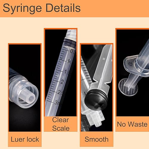 Miniatura 3 de Jeringas de 0.1 fl oz con aguja, 25G, jeringa Luer Lock de aguja de 1.0 pulgadas, estéril envuelta individualmente (paquete de 0.11 onzas