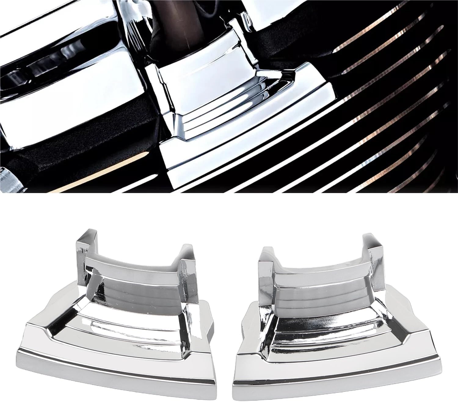 Chrome Aluminum Spark Plug Covers For Harley Touring M8 Street Glide Road King Electra Glide Road Glide FLHX FLHR 2017-2023
