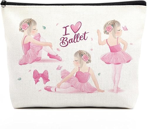 Miniatura 6 de fkovcdy Lindo bolso de maquillaje de bailarina acuarela ballet bailarina regalo recital regalo niña adolescente estudiante amante del ballet, Color