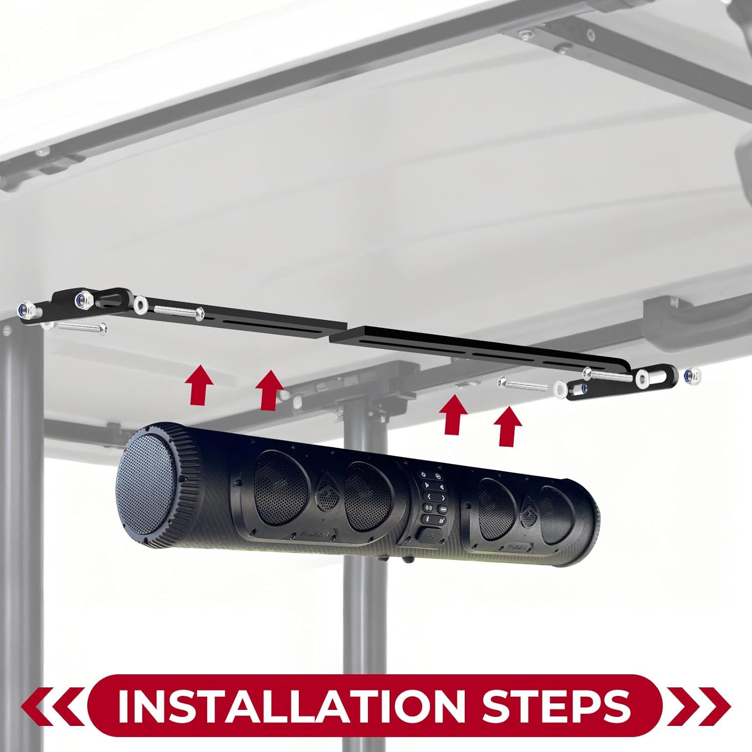 Jerbor Golf Cart Soundbar Mounting T-Bracket for SE18, SE26, SEB26, SEDS32 Soundbars,Golf cart Audio System Mount,Golf cart Speaker mounting Bracket