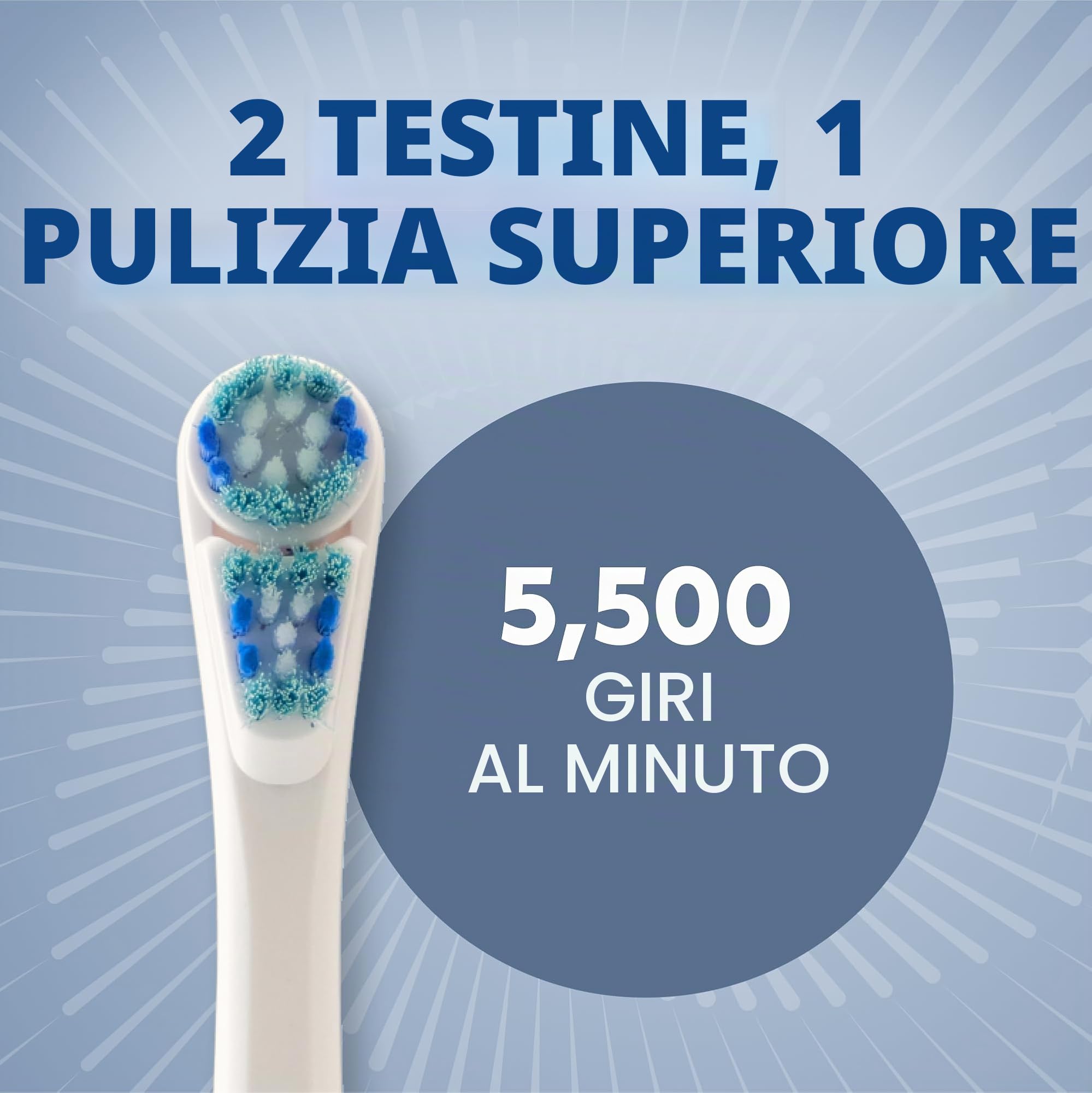 Spinbrush Smart Clean, testine di ricambio per spazzolino elettrico a batteria, per adulti, setole morbide, 2 pezzi