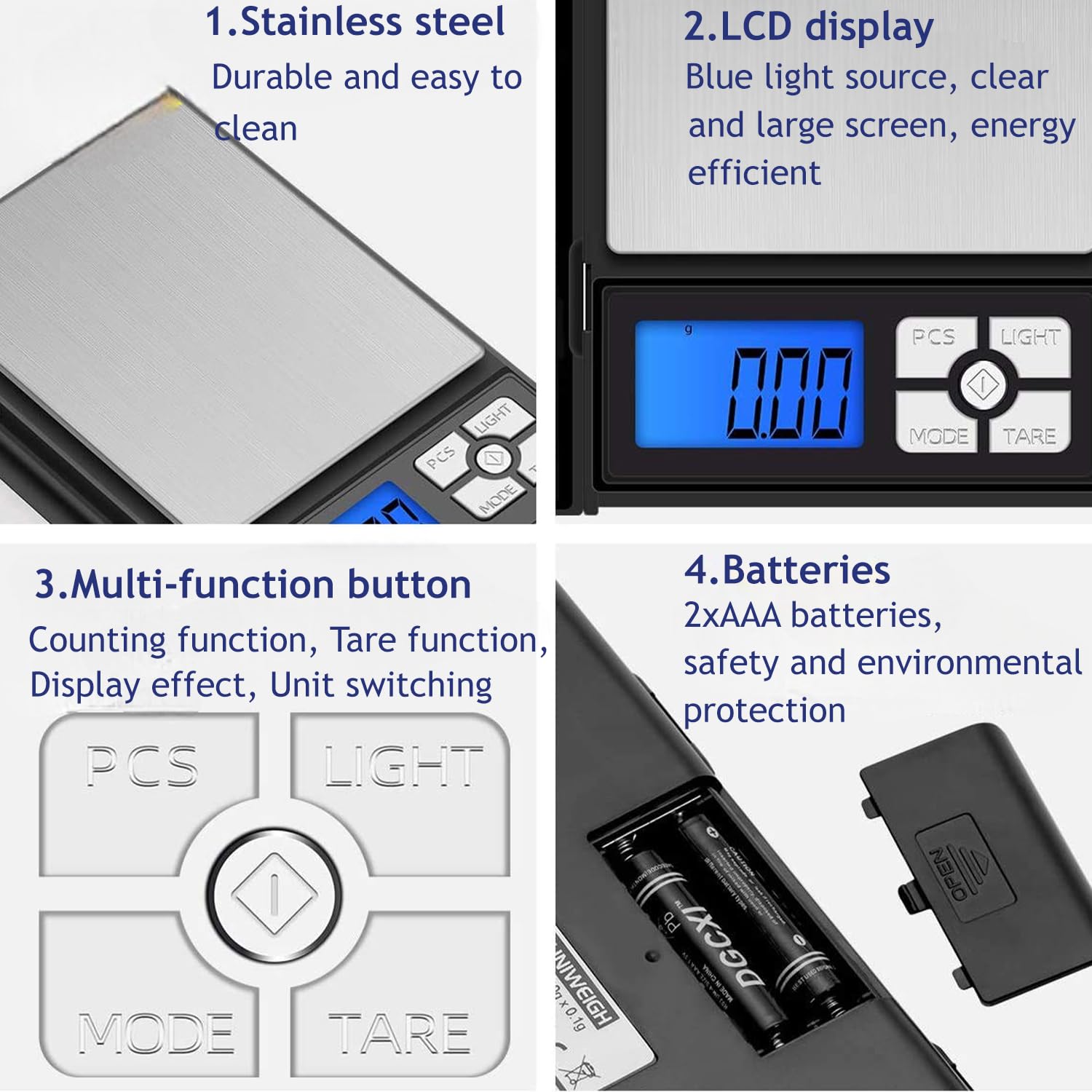 Gripit NB600 Digital Weighing Scale 600 Gram Capacity Precise Notebook Model Balance For Jewellery Gemstone Diamond Home & Kitchen Educational & Industrial Purpose 4