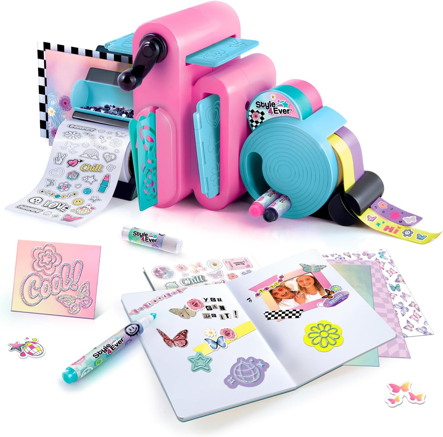 Canal Toys Style 4 Ever - Scrapbooking 3 in 1 Station - Customise your notebook - 150+ DIY accessories included, hours of creativity, embossing and stickers factory - from age 6 - OFG 275
