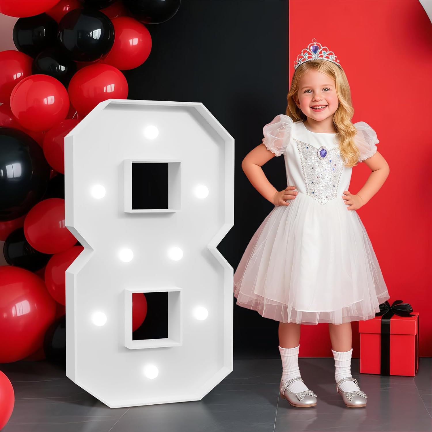2FT Light Up Numbers for 13th Birthday Party Decor, Anniversary Marquee Number, Large Marquee Numbers for Party Event, Wedding Anniversary, Numbers 13