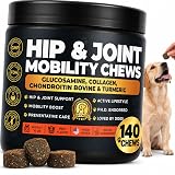 Hip and Joint Supplement for Dogs, 140 Beef Soft Chews Beef 1 Pack