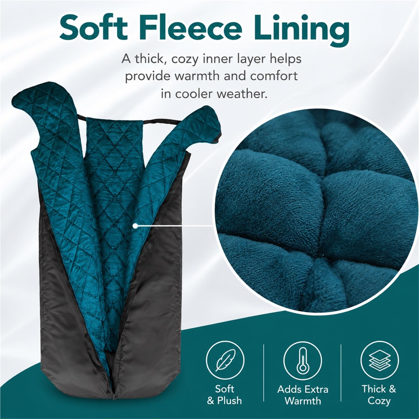 Manta para Silla de Ruedas de Invierno Saco Térmico con Forro Polar Grueso Capa Impermeable y Cortavientos para Personas Mayores y Adultos Cubre Piernas y Cuerpo(Full body style)