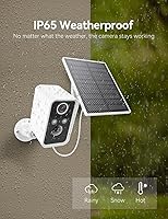 Vista 4 de Solar Camera Outdoor Wireless, Battery Security Cameras with Solar Panel for Home Security, Motion Detection, Night Vision, Alexa, 2.4G Wi-Fi Only