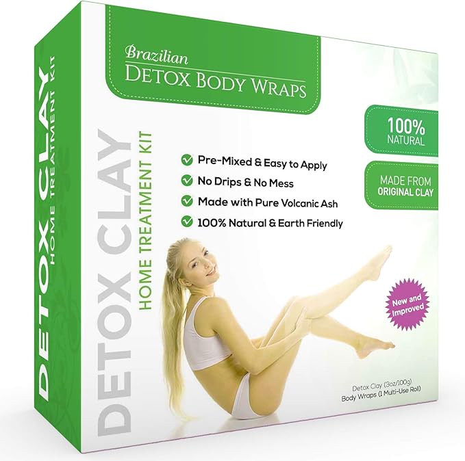 Brazilian Detox Clay Body Wraps (10Applications) Slimming Home Spa